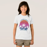 Beach Vacation Family Reunion Custom Cute Kids<br><div class="desc">Cool matching tropical family vacation tri-blend kids t-shirts for a girl or boy to wear on an island cruise. Features beautiful palm trees in front of a pretty pink beach sunset. Perfect custom tees for your summer trip to the sea.</div>