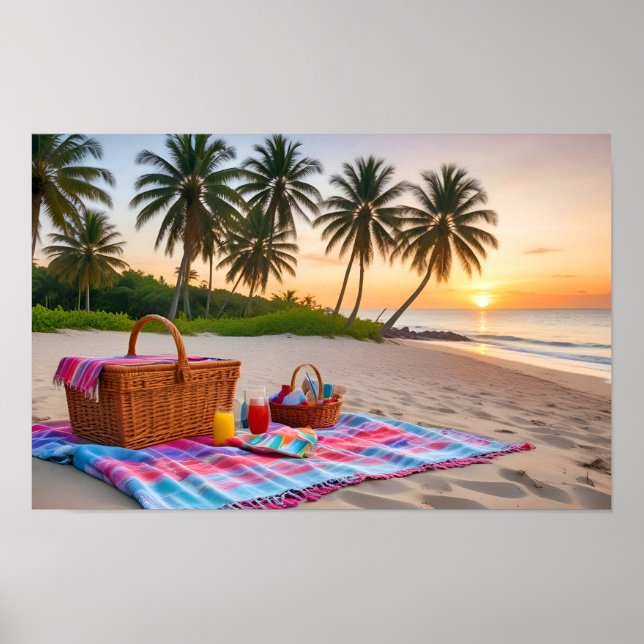 Beach Vacation Getaway Tranquil Seaside Holiday Poster (Front)