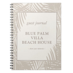 Beach Vacation Rental Guest Journal Notebook