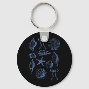 Beach Vacation Shells Starfish Bows Summer Girls Key Ring