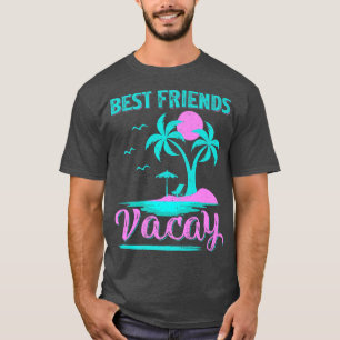 Beach Vacation Squad Palm Tree Sunset Best Friend T-Shirt