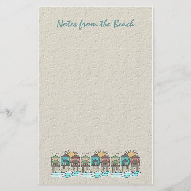 Beach Vacation Stationery (Front)