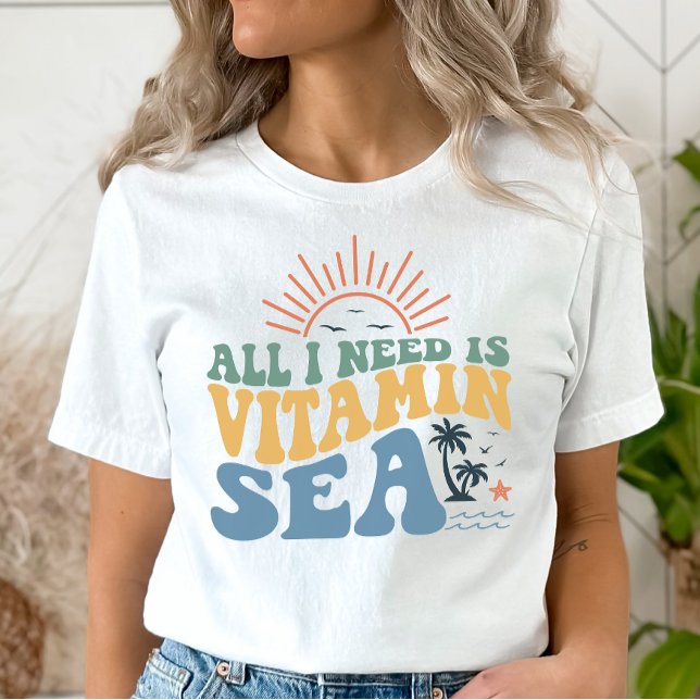 Beach Vacation T-shirt, Vitamin Sea, Cruise Tee (Creator Uploaded)