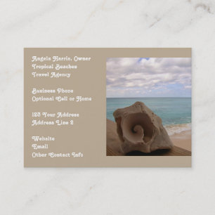 Beach Vacation Travel Agency Business Card