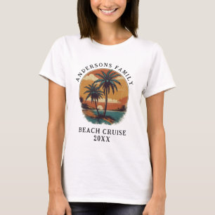 Beach Vacation Tropical Palm Tree Family Reunion   T-Shirt