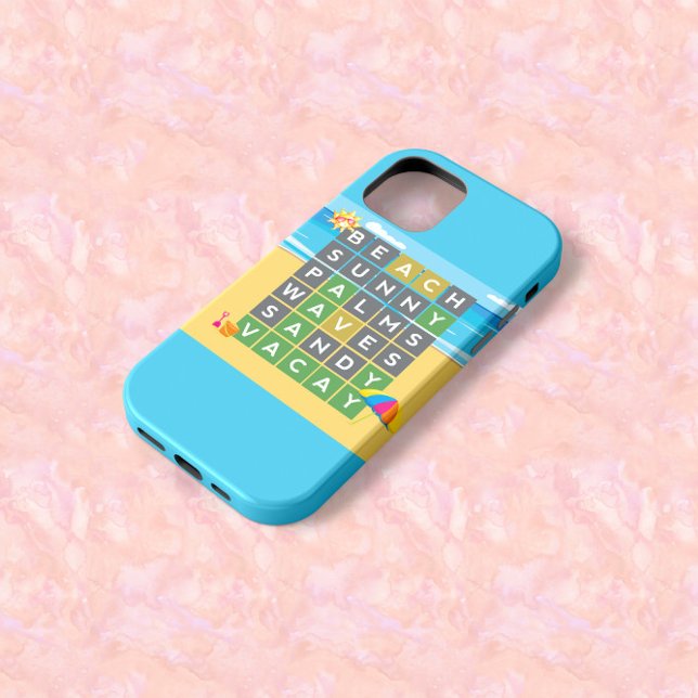 Beach Vacation Word Puzzle Theme Case-Mate iPhone Case (Creator Uploaded)