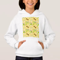 Beach vacay pattern with sunglasses and sun hat