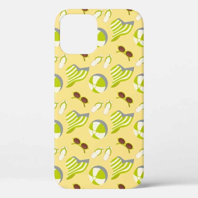 Beach vacay pattern with sunglasses and sun hat  Case-Mate iPhone case (Back)