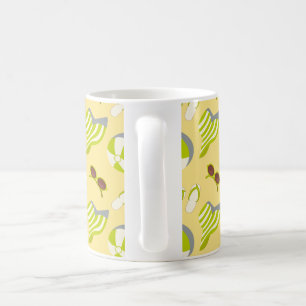 Beach vacay pattern with sunglasses and sun hat  coffee mug