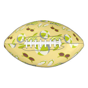 Beach vacay pattern with sunglasses and sun hat  football