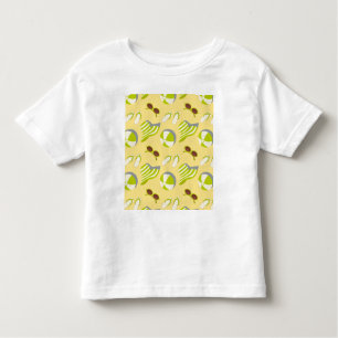 Beach vacay pattern with sunglasses and sun hat  T Toddler T-Shirt