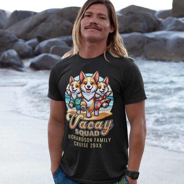 Beach Vacay Squad Funny Corgis Family Vacation T-Shirt (Creator Uploaded)