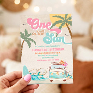 Beach Van Surf Birthday Invitation
