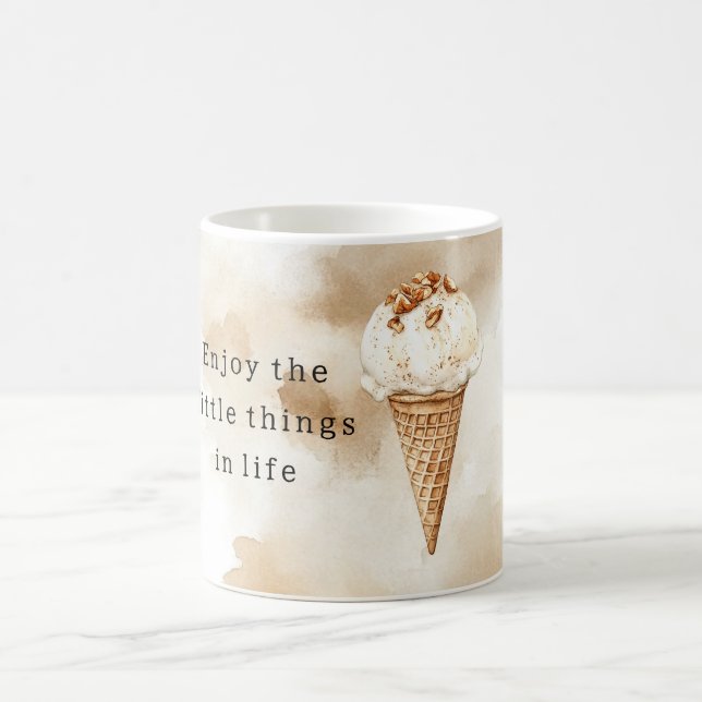 Beach Vanilla Ice Cream Cone Coffee Mug (Center)
