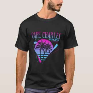 Beach Vaporwave Vacation Cape Charles T-Shirt
