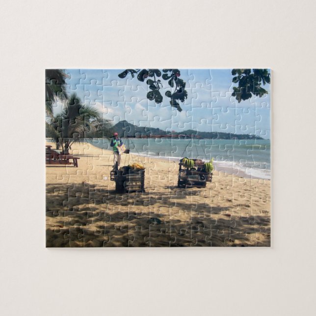 Beach Vendings ... Lamai Beach, Koh Samui Island Jigsaw Puzzle (Horizontal)
