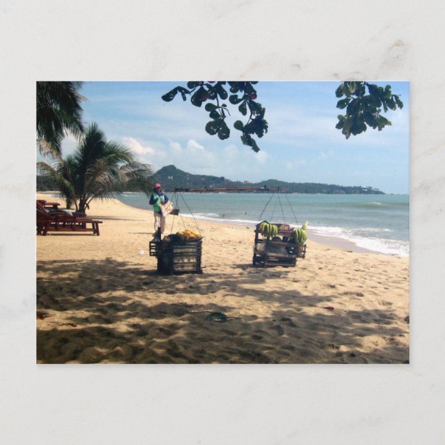 Beach Vendings ... Lamai Beach, Koh Samui Island Postcard (Front)