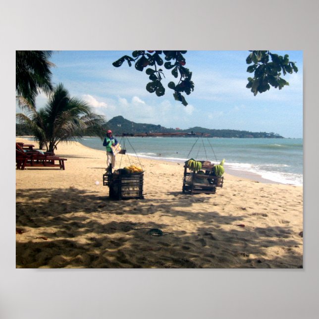 Beach Vendings ... Lamai Beach, Koh Samui Island Poster (Front)