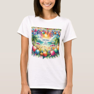 Beach Vibe Christmas In July  T-Shirt
