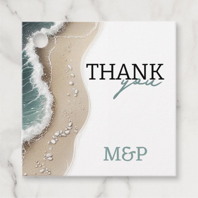 Beach Vibe Favour Tags (Front)