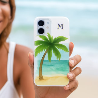 Beach Vibe Palm Tree  iPhone 16 Case