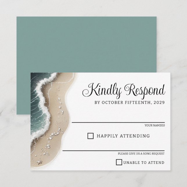 Beach Vibe RSVP Card (Front/Back)