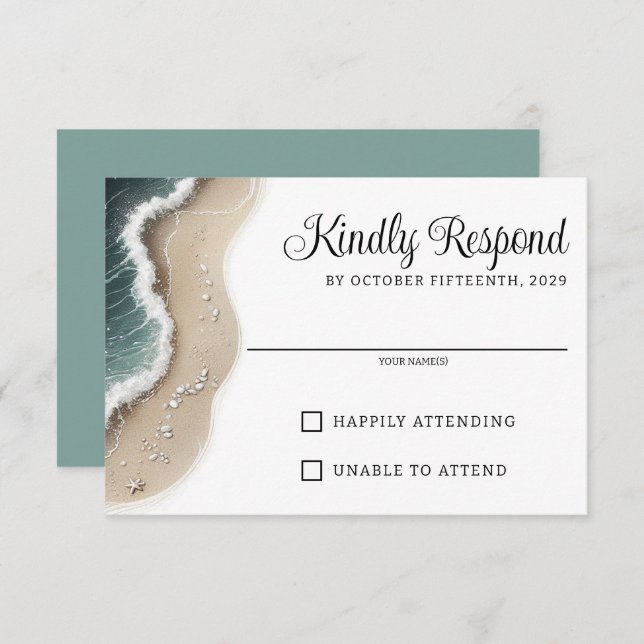 Beach Vibe RSVP Card (Front/Back)