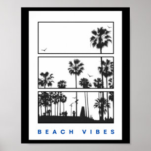 Beach Vibe Sticker Poster