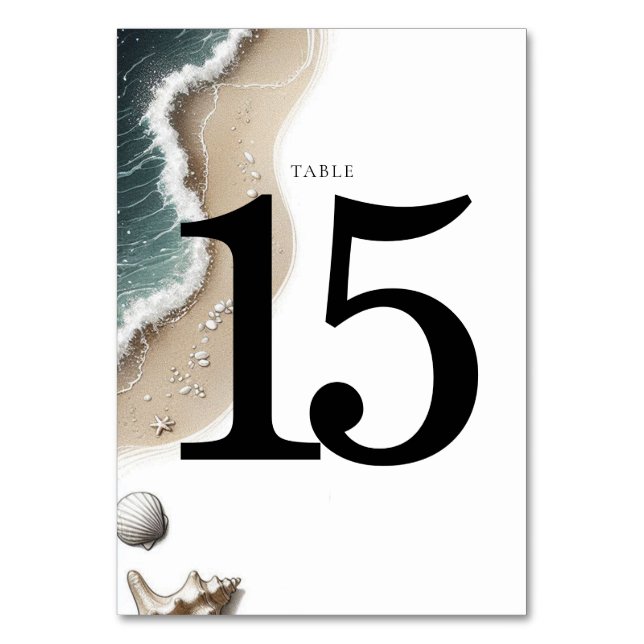 Beach Vibe Table Number (Front)