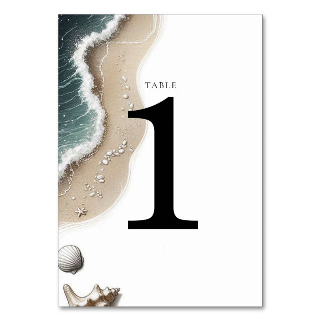 Beach Vibe Table Number (Front)