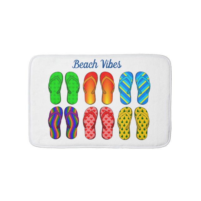 Beach Vibes Bath Mat (Front)