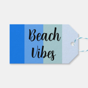 Beach Vibes, Blue Striped Gift Tags