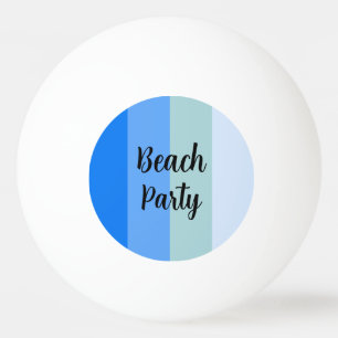 Beach Vibes, Blue Stripes Ping Pong Ball