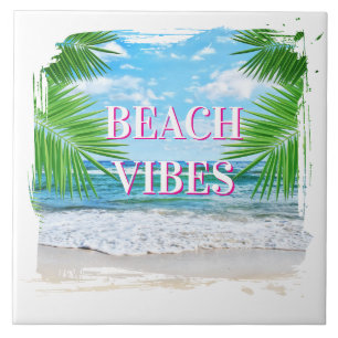 Beach Vibes Ceramic Tile