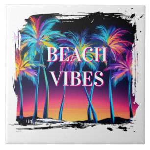 Beach Vibes Ceramic Tile