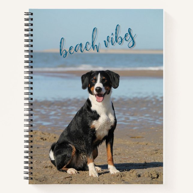 Beach vibes customisable full size notebook (Front)