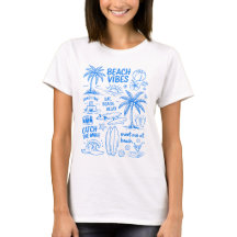 Beach Vibes Doodles Tee