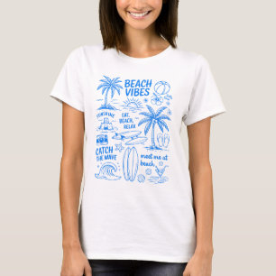 Beach Vibes Doodles Tee