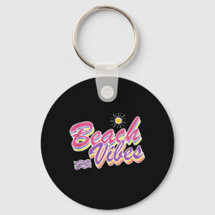 Beach Vibes Gift Summer colourful Key Ring