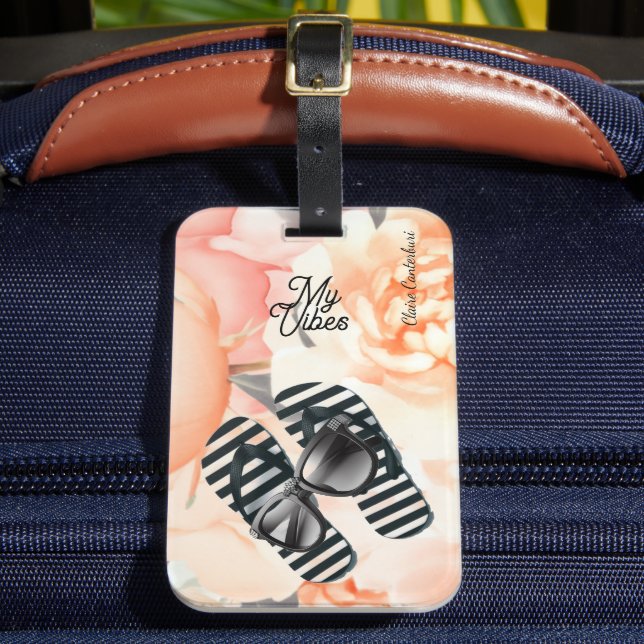 Beach Vibes Glamour  Luggage Tag (Front Insitu 2)