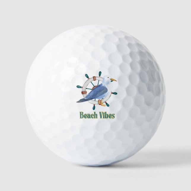 beach vibes golf balls (Front)