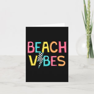 Beach Vibes Hello Summer Vacation Girl Women Teen  Card