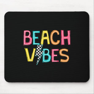 Beach Vibes Hello Summer Vacation Girl Women Teen Mouse Pad