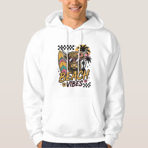 Beach Vibes Highland Cow Summer Vector Art_1 Hoodie