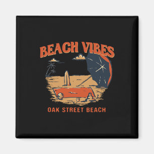 Beach Vibes Oak Street Beach Summer Illinois Tropi Magnet
