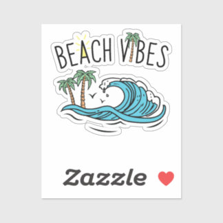 Beach vibes ocean waves palm tree sunset