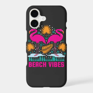 Beach Vibes Pink Flamingos Design