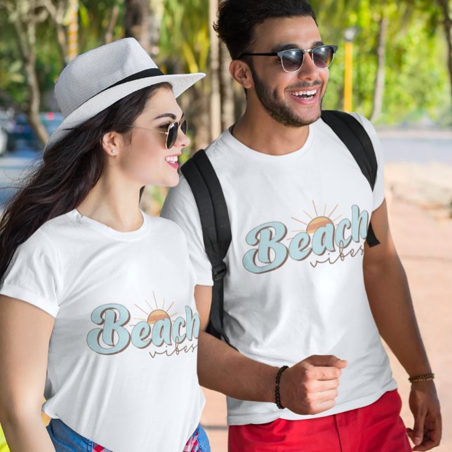 Beach Vibes Retro Summer Sun T-Shirt (Creator Uploaded)