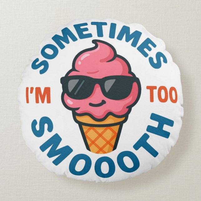 Beach Vibes Round Cushion (Front)