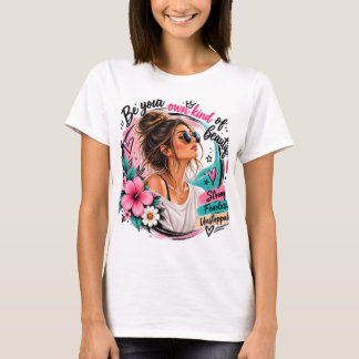 Beach Vibes - Summer Floral Art T-Shirt
